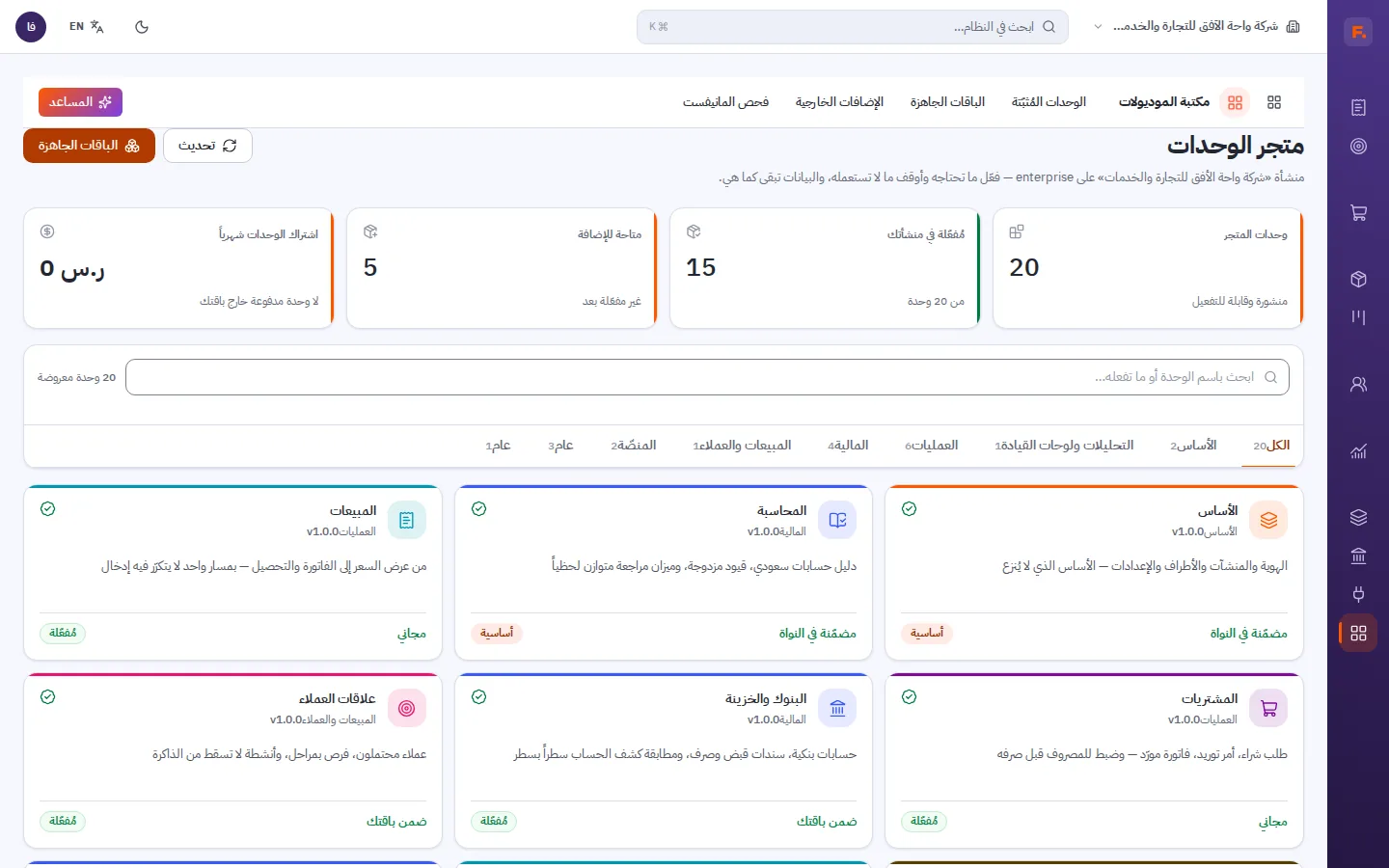 مكتبة الوحدات